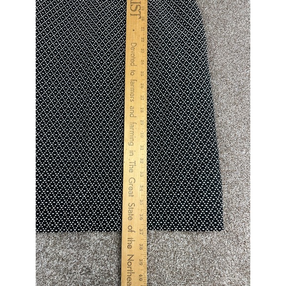 J. Crew Blk/White Textured Dot Print Split Neck Sleeveless Sheath Dress Sz 8 NWT - Picture 11 of 13